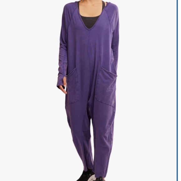 FP Movement by FP Hot Shot Hooded L/S Onesie in Dark Amethyst in Various NWT - Picture 1 of 5